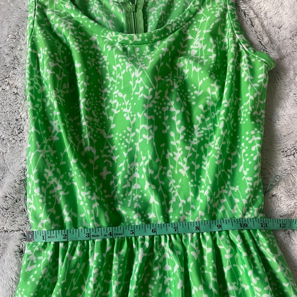 Vintage Green Floral Maxi Dress 60s/70s De Laix Tie Waist - Picture 10 of 13